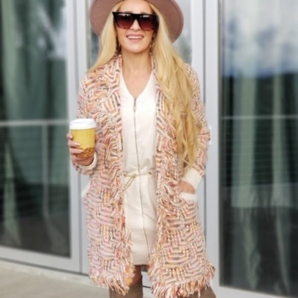 SAMANTHA Colorful Cardigan with Pockets - Picture 2 of 5